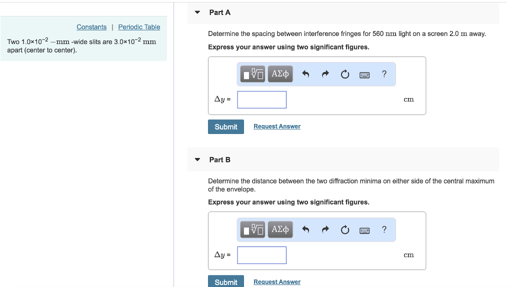 Solved Part A Determine the spacing between interference | Chegg.com