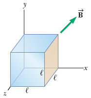 Solved A cube of edge length ? = 6.0 cm is positioned as | Chegg.com
