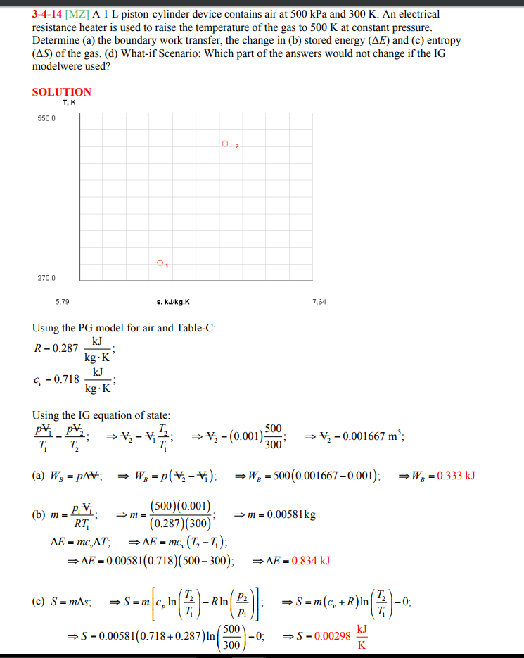 Solved THERMODYNAMICS: Can someone please explain part C | Chegg.com