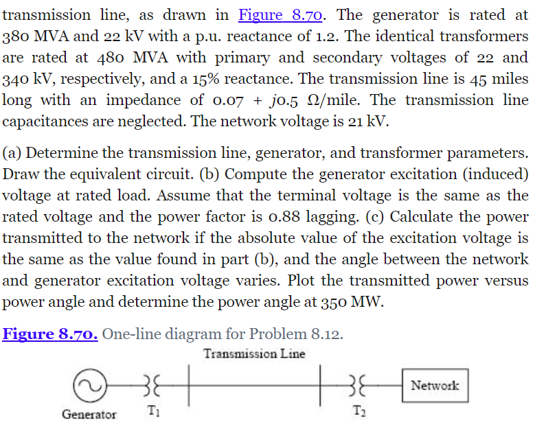 Solved Problem 8.12 A synchronous generator supplies a