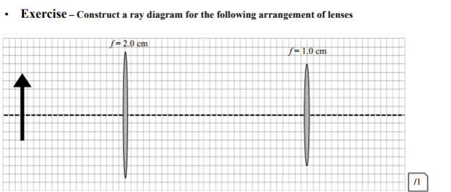 Solved .Exercise - Construct a ray diagram for the following | Chegg.com