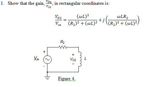 Solved Show that the gain, v_02/v_in, in rectangular | Chegg.com