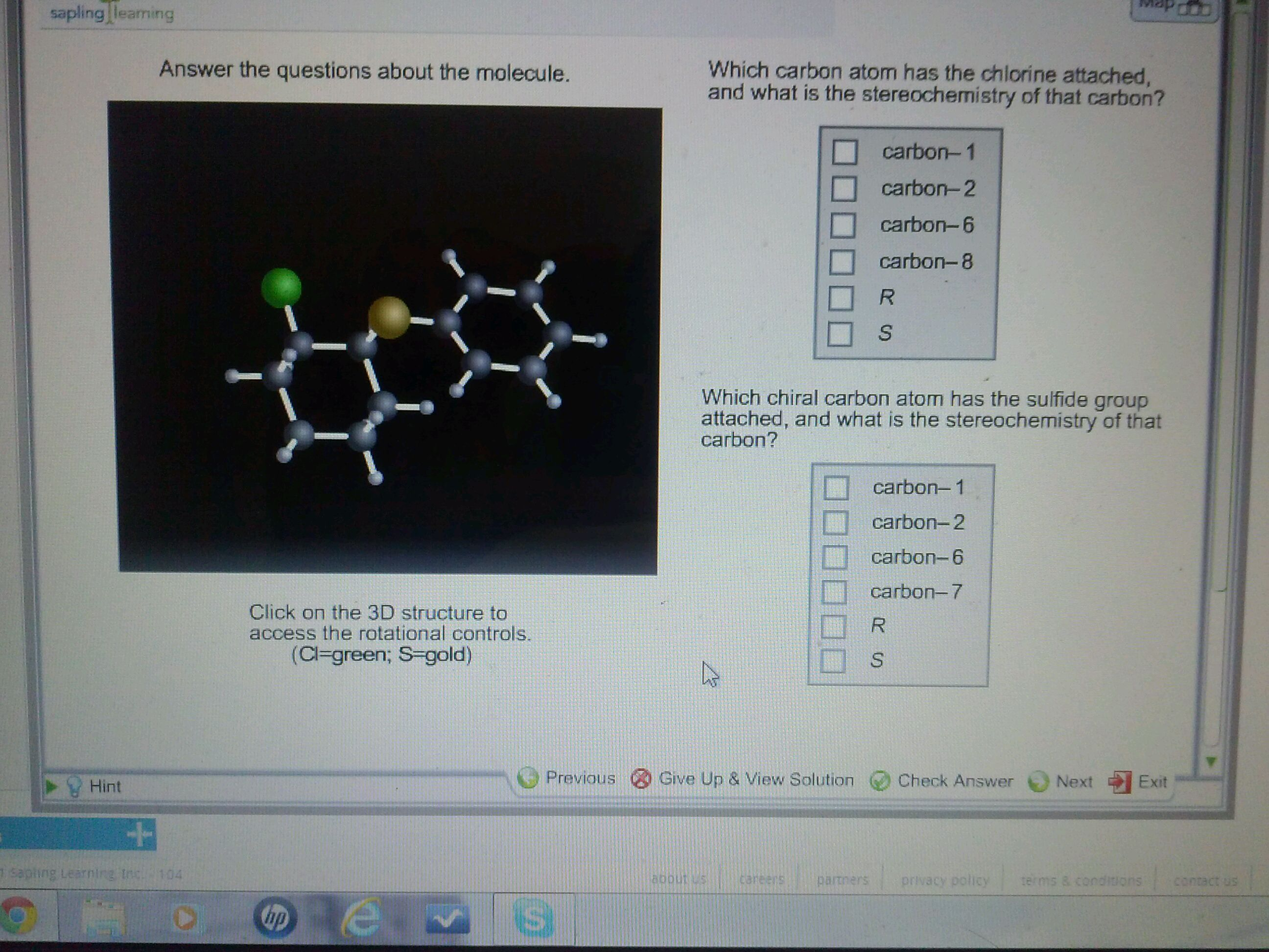 Solved For The Molecule Shown Below Please Answer The Chegg Com