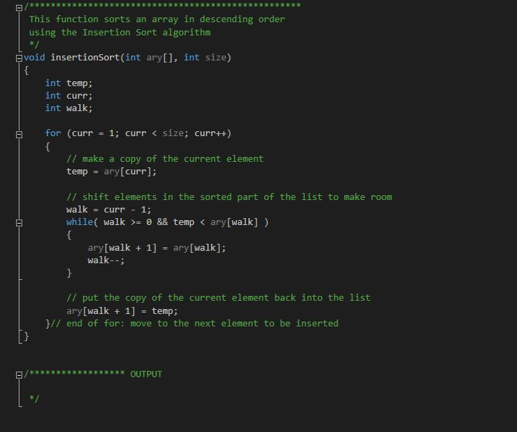 Solved 22B PROGRAM 1B: INSERTION SORT Find and fix errors. | Chegg.com