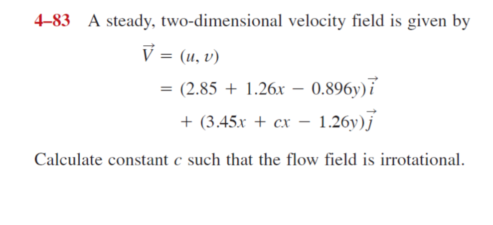 Solved A Steady Two Dimensional Velocity Field Is Given By 2720