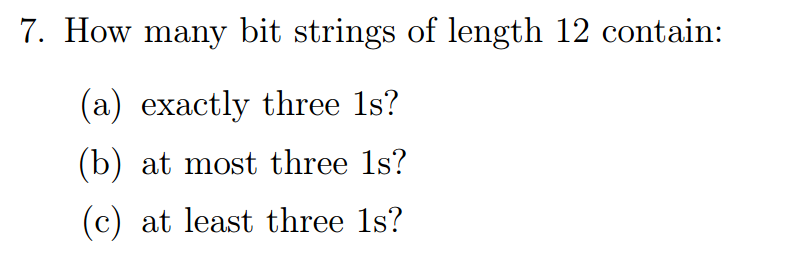 How Many Bit Strings Of Length 12 Contain