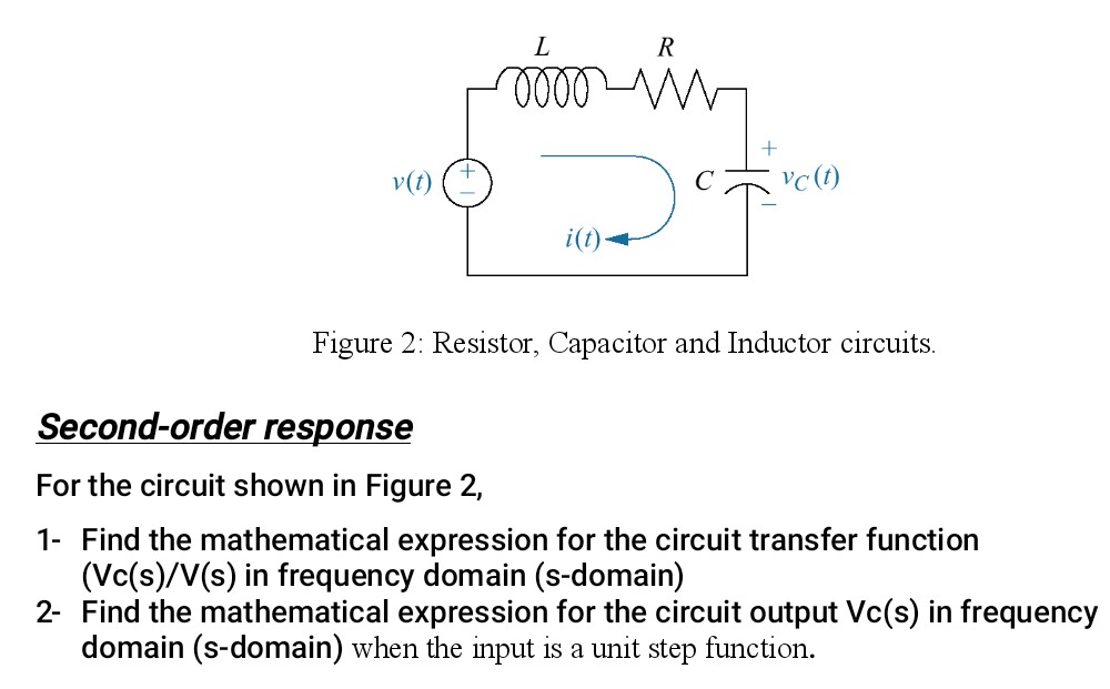 Solved v(t) i(t) Figure 2 Resistor, Capacitor and Inductor