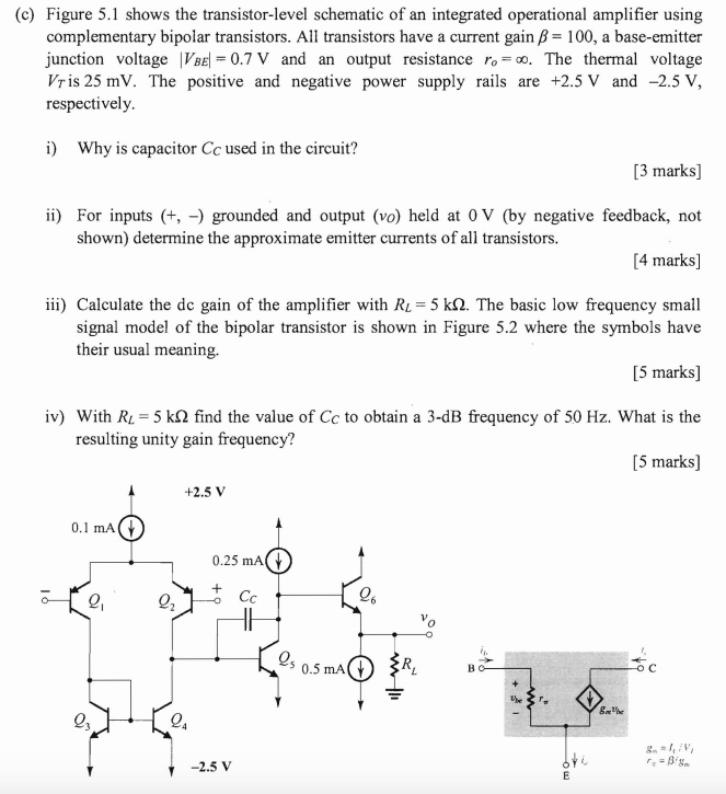 Solved Figure shows the transistor-level schematic of an | Chegg.com