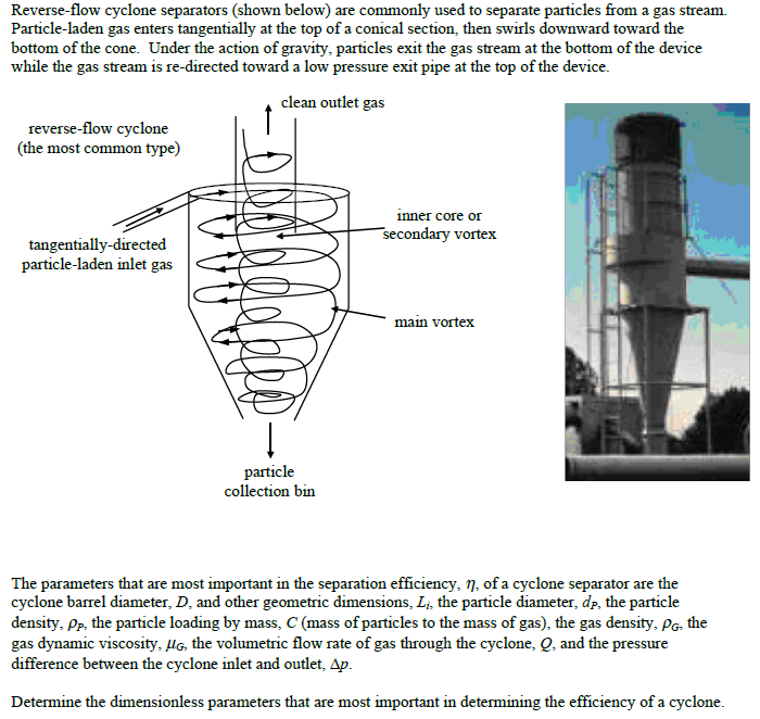 Reverse-flow cyclone separators (shown below) are | Chegg.com