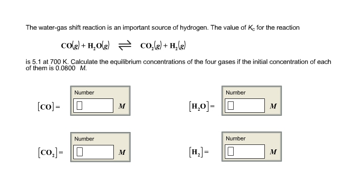 Solved The water gas shift reaction is an important source Chegg com