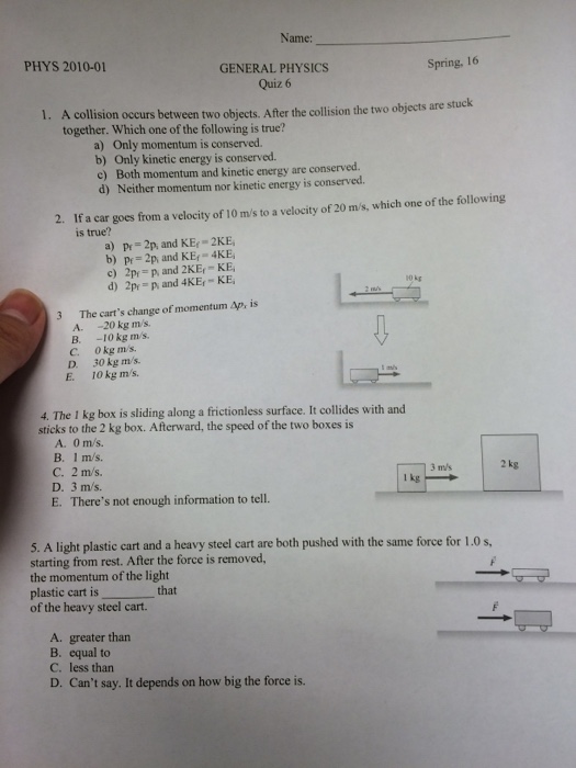 Solved A Collision Occurs Between Two Objects. After The | Chegg.com