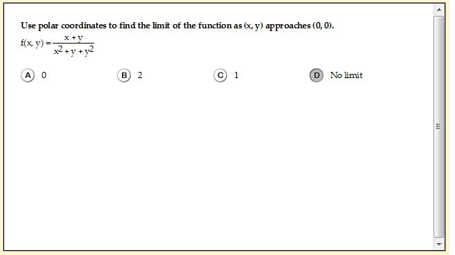 Use Polar Coordinates To Find The Limit