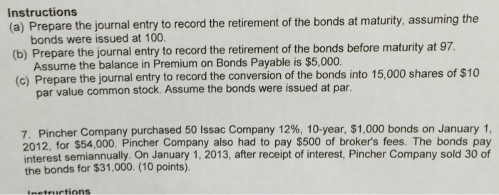 Solved Prepare the journal entry to record the retirement of Chegg com