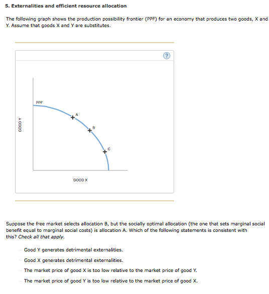 Solved 5. Externalities And Efficient Resource A Ocation The | Chegg.com