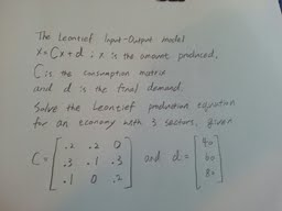 Solved The Leontief Input-Output model X = Cx + d: x is the | Chegg.com