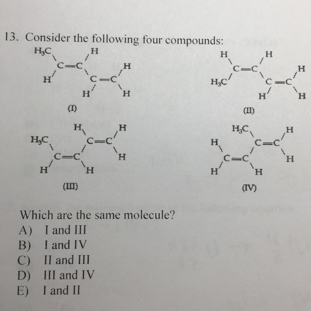 Solved Consider The Following Four Compounds: Which Are The | Chegg.com