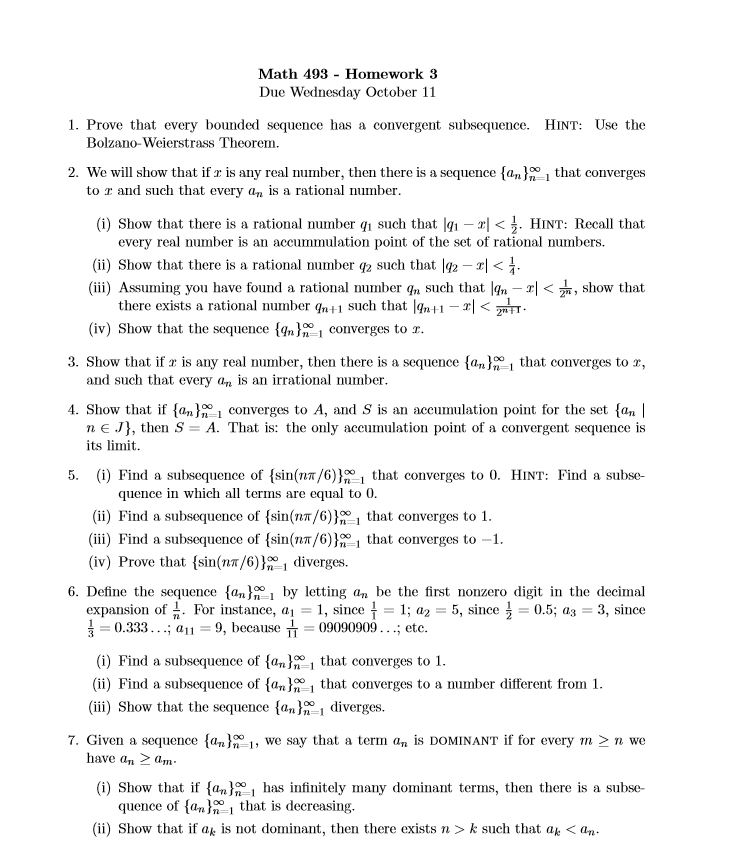 Solved Math 493 Homework 3 Due Wednesday October 11 1. Prove | Chegg.com