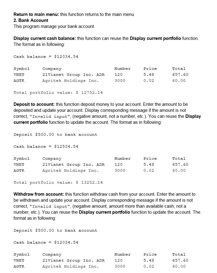 Solved Account Management System In this project, you will | Chegg.com