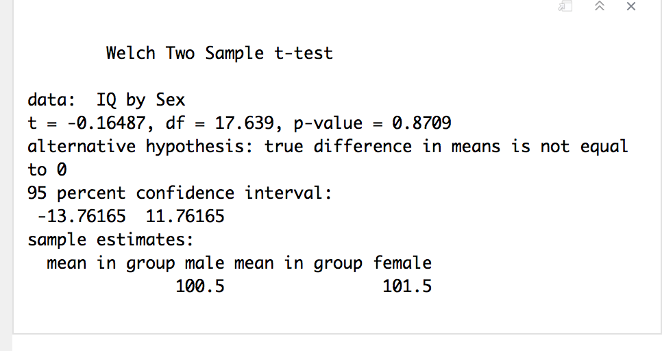 Welch Two Sample T Test Interpretation