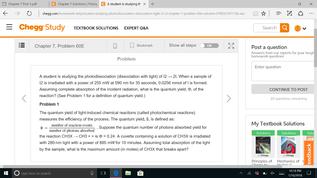 Solved Chapter 7 Part 1.pdf E Chapter 7 Solutions L Princi | Chegg.com