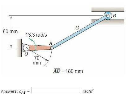 Solved Crank OA rotates with a constant counterclockwise | Chegg.com