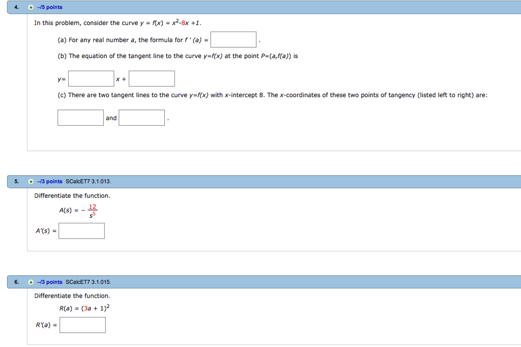 Solved In This Problem Consider The Curve Y F X X 2 8x