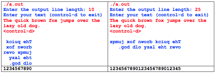 Solved C Programming This program takes a stream of text | Chegg.com