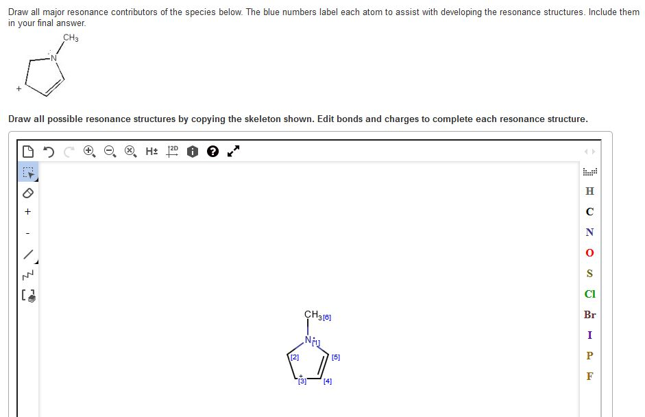 Solved Draw all major resonance contributors of the species