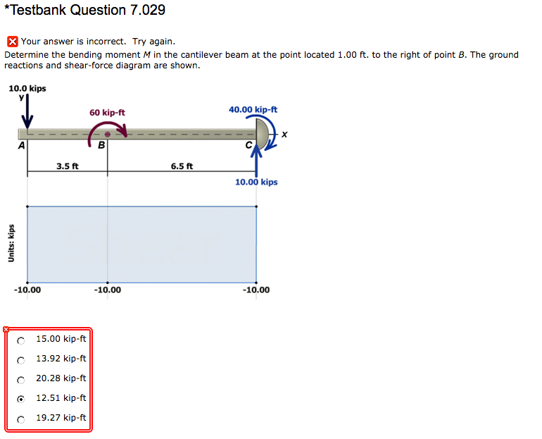 Solved Determine The Bending Moment M In The Cantilever Beam | Chegg.com