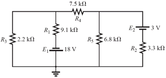 Solved 7.5 kΩ R4 R32.2 k!2 K, 6.8 kΩ R2 3.3 kΩ | Chegg.com