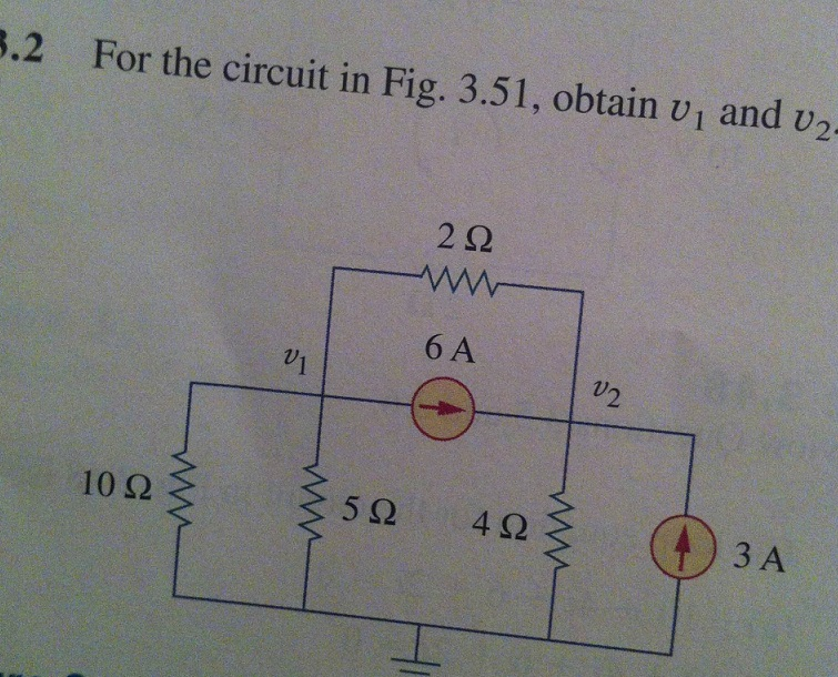 For The Circuit In Fig 3 51 Obtain V1 And V2
