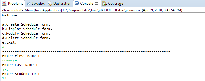 Solved JAVA Class Scheduling System In this project | Chegg.com