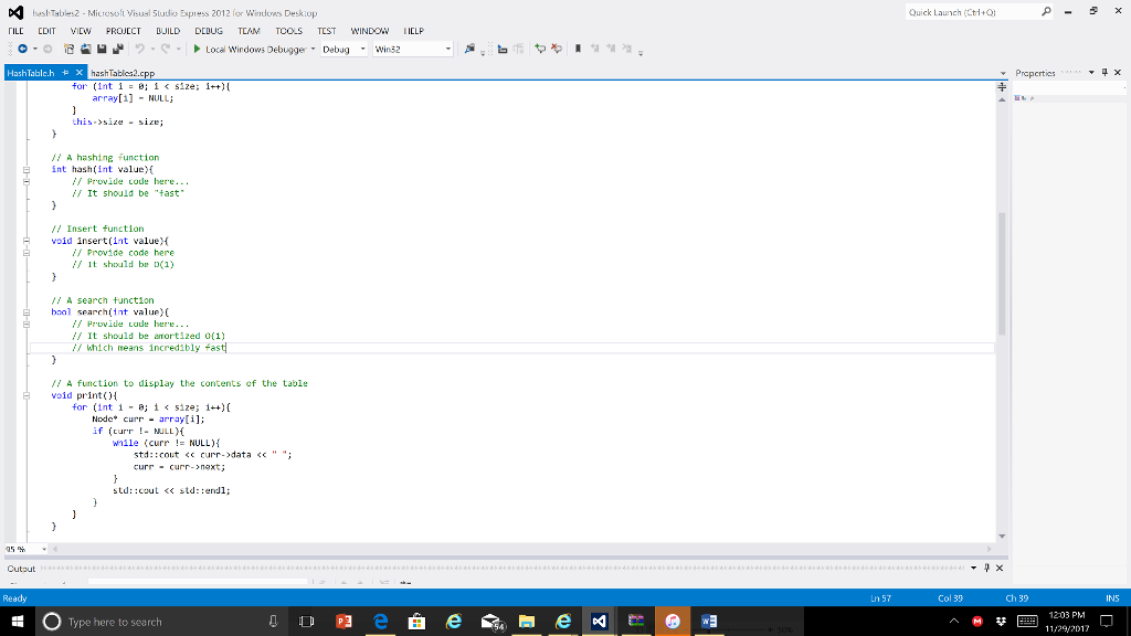 Solved Note: I am using Microsoft Visual Studio 2012 in C++. | Chegg.com