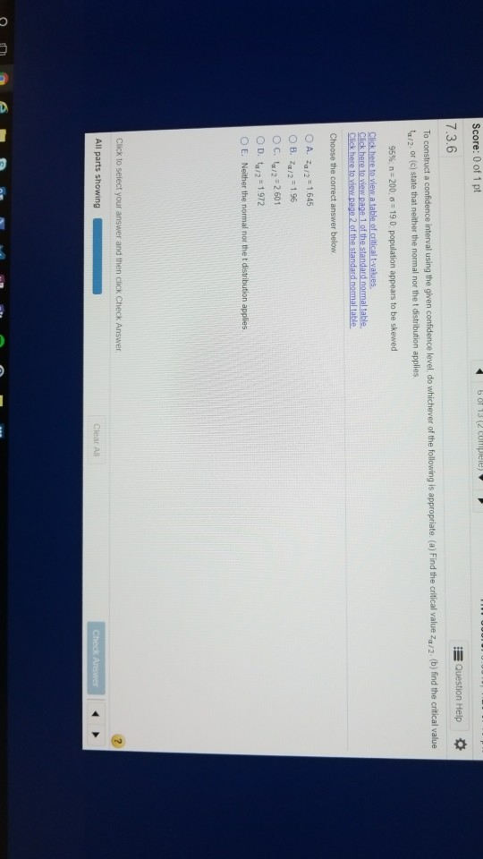 Solved To construct a confidence interval using the given | Chegg.com
