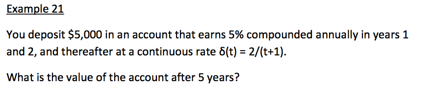 Solved Example 21 You Deposit $5,000 In An Account That 