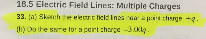 Solved Sketch the electric field lines near a point charge | Chegg.com