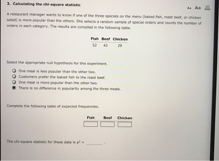 Solved A restaurant manager wants to know if one of the