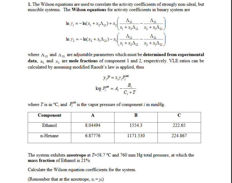 Mole Fraction Equation