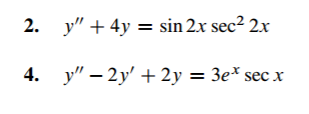Solved In Exercises 1 6 Use Variation Of Parameters To Find Chegg Solved In Exercises 1 6 Use Variation Of Parameters To Find Chegg