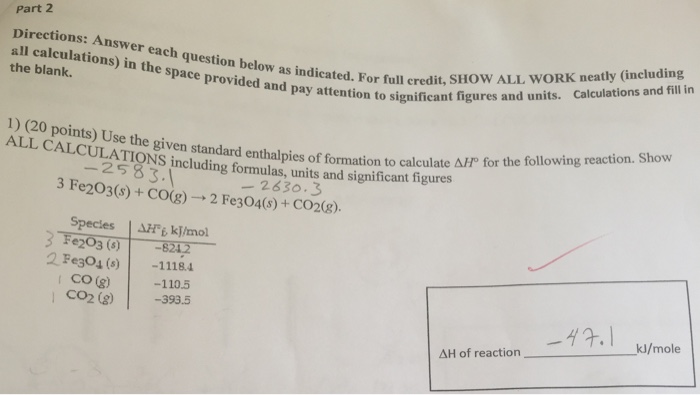 Solved Use the given standard enthalpies of formation to | Chegg.com