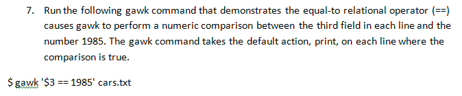 Solved Copy and paste your gawk program/command and screen | Chegg.com