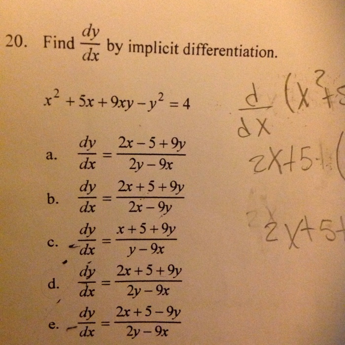 solved-find-dy-dx-by-implicit-differentiation-x2-5x-9-chegg