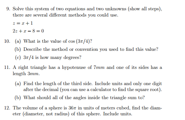 Solved Solve this system of two equations and two unknowns | Chegg.com