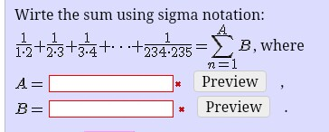 Solved Write the sum using sigma notation: 1/1.2 + 1/2.3 + | Chegg.com