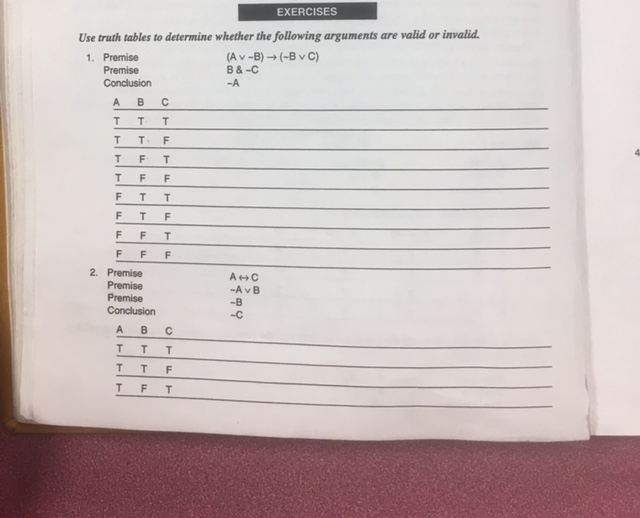 Solved Exercises Use Truth Tables To Determine Whether The Chegg Solved Exercises Use Truth Tables To Determine Whether The Chegg