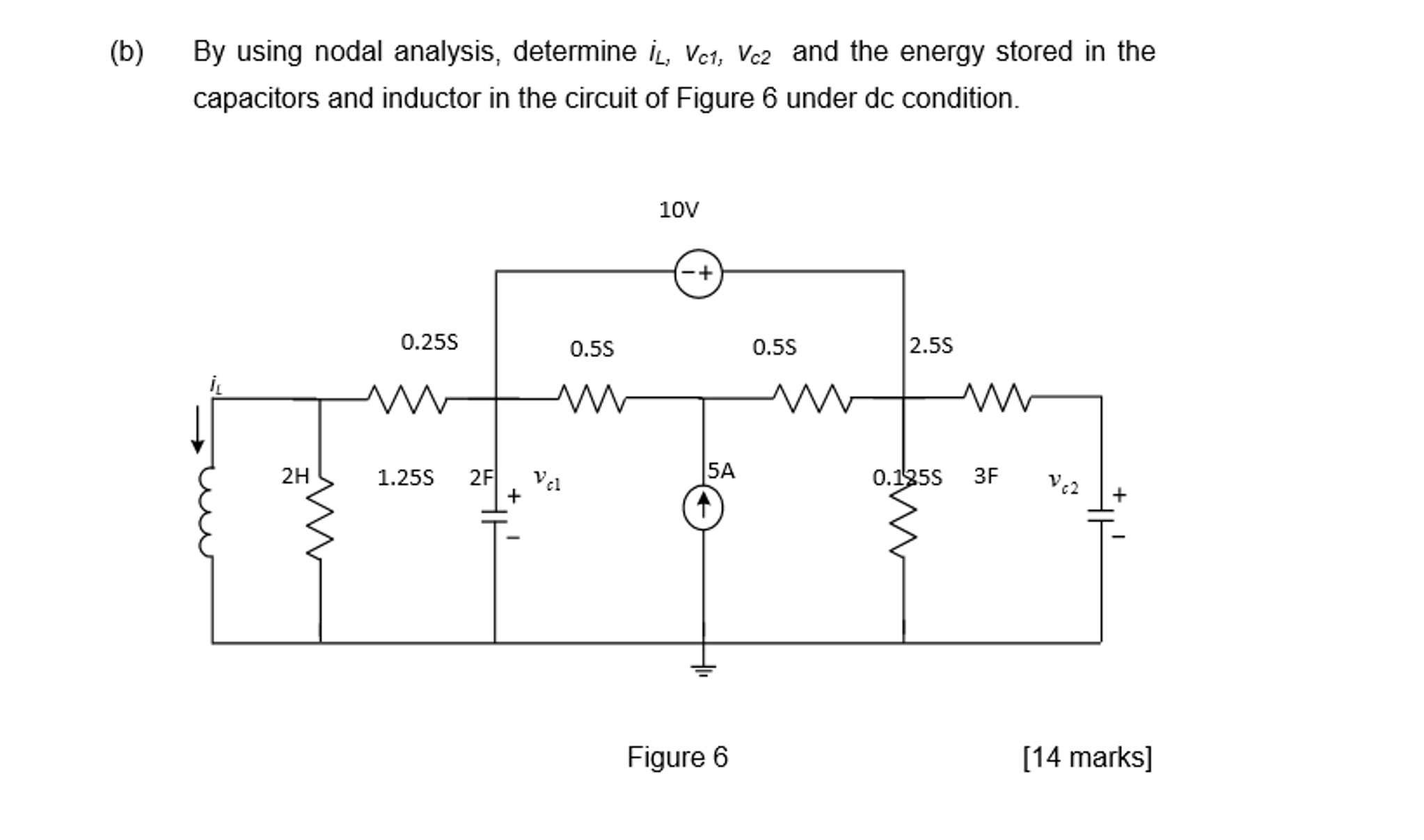 Solved By using nodal analysis, determine i_L, v_c1, v_c2
