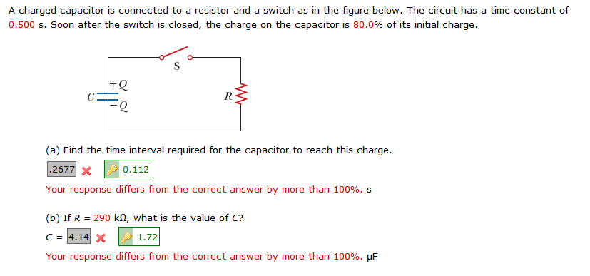 Solved A Charged Capacitor Is Connected To A Resistor And A | Chegg.com