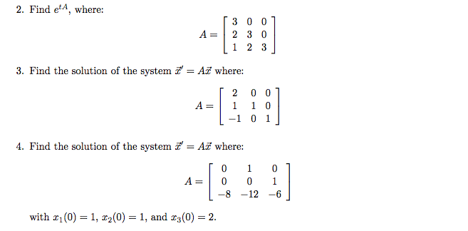 Solved 5. For each of the following matrices A, sketch the | Chegg.com