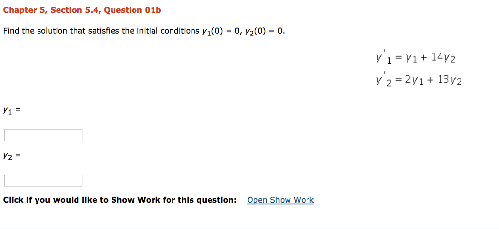 Solved Chapter 5, Section 5.4, Question 01b Find The | Chegg.com