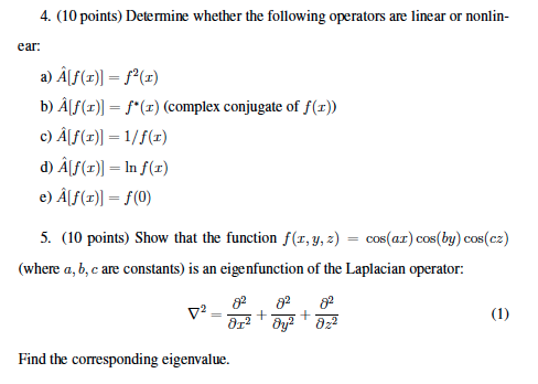 Solved Determine Whether The Following Operators Are Linear | Chegg.com